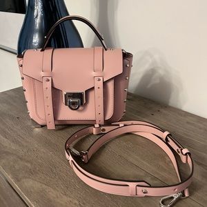 Michael Kors Leather “Manhattan” Blush Pink Cross/ Top Handle Bag